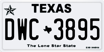 TX license plate DWC3895