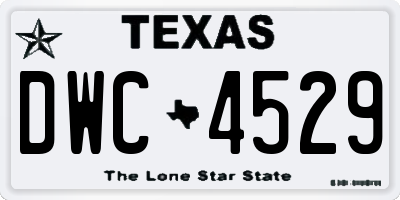 TX license plate DWC4529