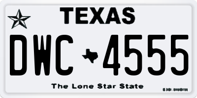 TX license plate DWC4555