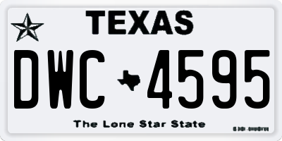 TX license plate DWC4595