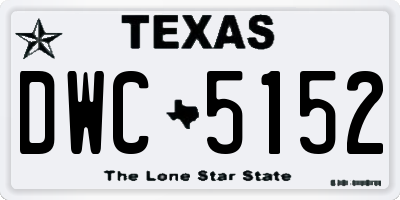 TX license plate DWC5152