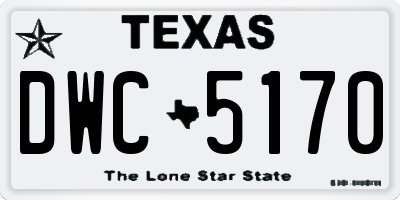 TX license plate DWC5170