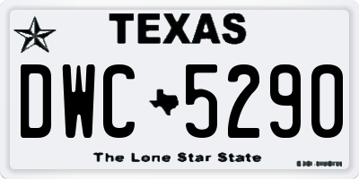 TX license plate DWC5290