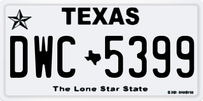TX license plate DWC5399