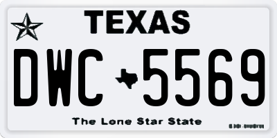 TX license plate DWC5569