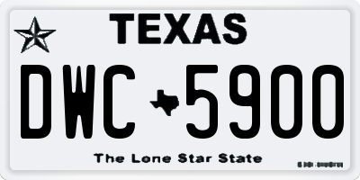 TX license plate DWC5900