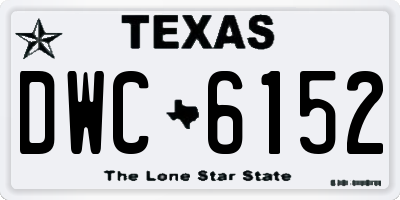 TX license plate DWC6152