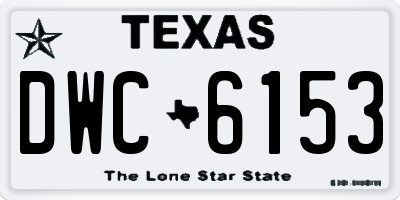 TX license plate DWC6153