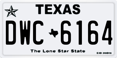 TX license plate DWC6164