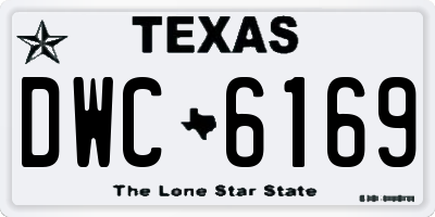 TX license plate DWC6169