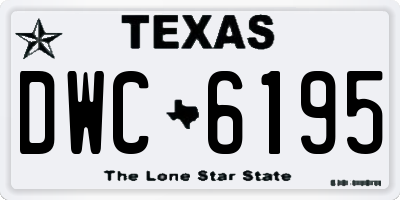 TX license plate DWC6195
