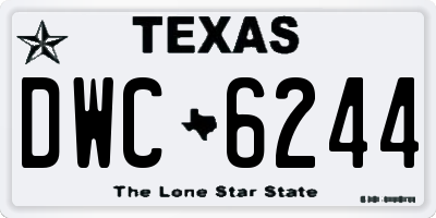 TX license plate DWC6244