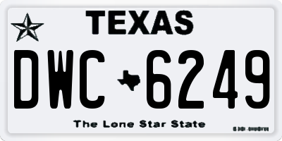 TX license plate DWC6249