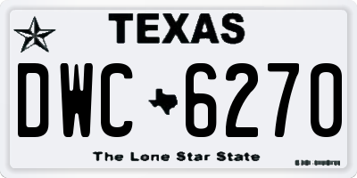 TX license plate DWC6270