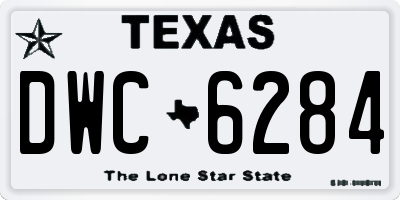 TX license plate DWC6284