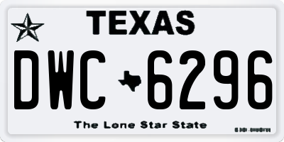 TX license plate DWC6296