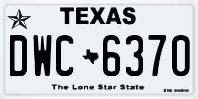 TX license plate DWC6370