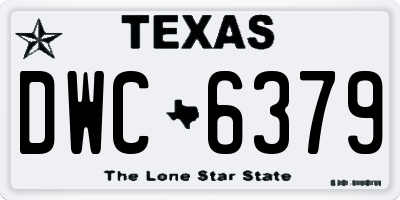 TX license plate DWC6379
