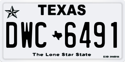 TX license plate DWC6491