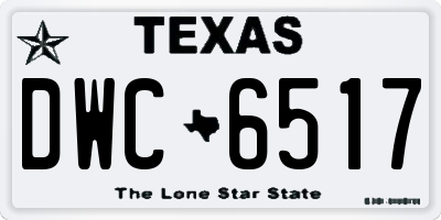 TX license plate DWC6517