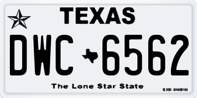 TX license plate DWC6562