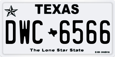 TX license plate DWC6566