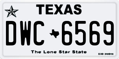 TX license plate DWC6569