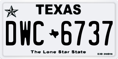 TX license plate DWC6737
