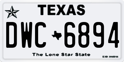 TX license plate DWC6894