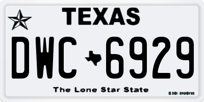 TX license plate DWC6929