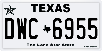 TX license plate DWC6955