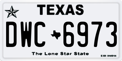 TX license plate DWC6973