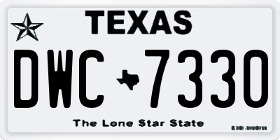 TX license plate DWC7330