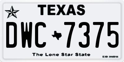 TX license plate DWC7375
