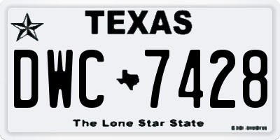 TX license plate DWC7428