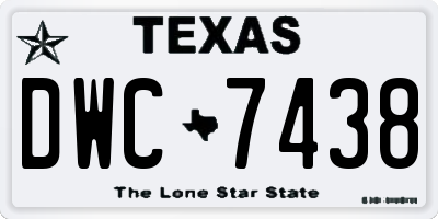 TX license plate DWC7438