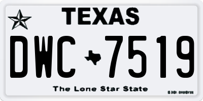 TX license plate DWC7519