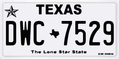TX license plate DWC7529