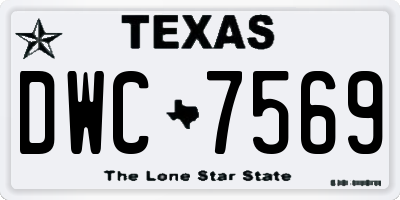 TX license plate DWC7569
