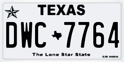 TX license plate DWC7764