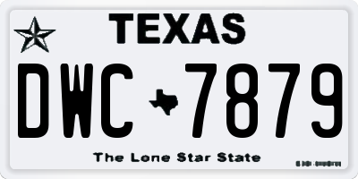 TX license plate DWC7879