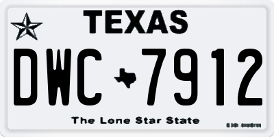 TX license plate DWC7912