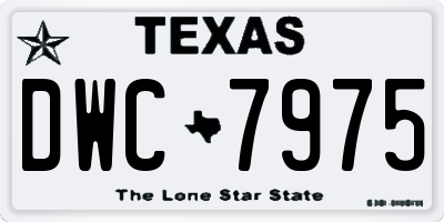 TX license plate DWC7975
