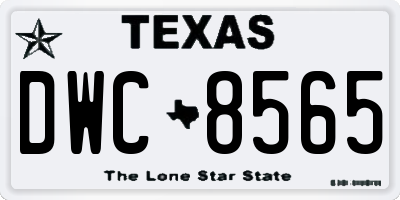 TX license plate DWC8565