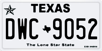 TX license plate DWC9052