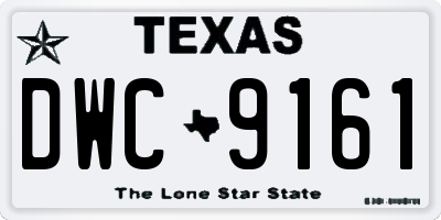 TX license plate DWC9161