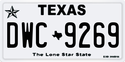 TX license plate DWC9269