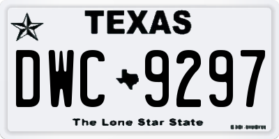 TX license plate DWC9297