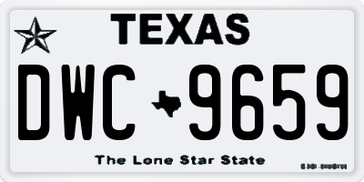 TX license plate DWC9659