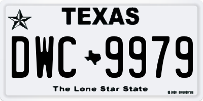 TX license plate DWC9979